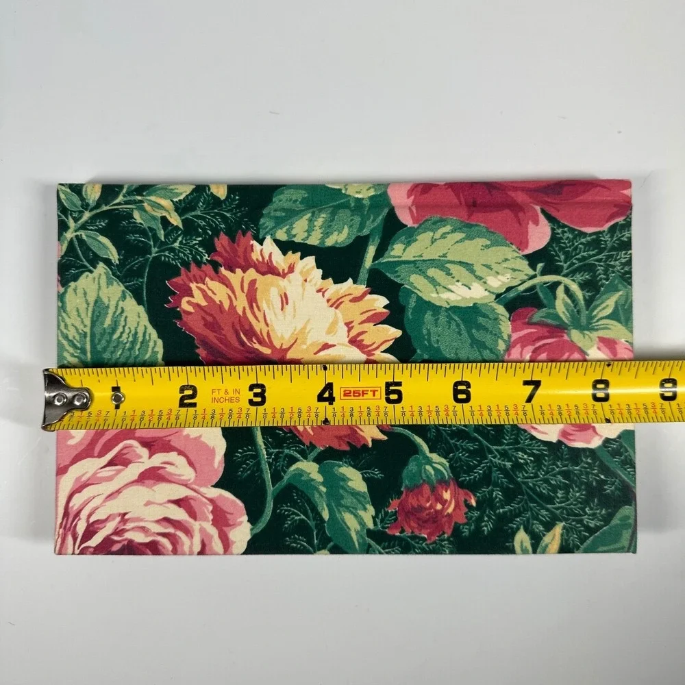 Vintage Lined Journal Floral Fabric Cover 5.5 x 8.5
